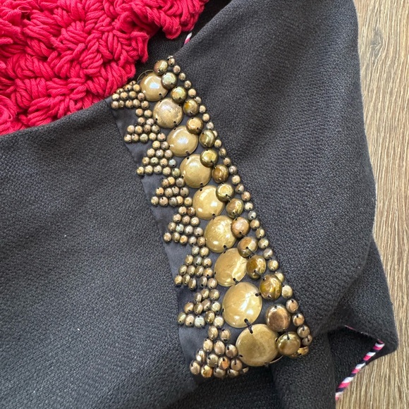 Etro Milano linen silk metallic bead crop blazer - Picture 7 of 15